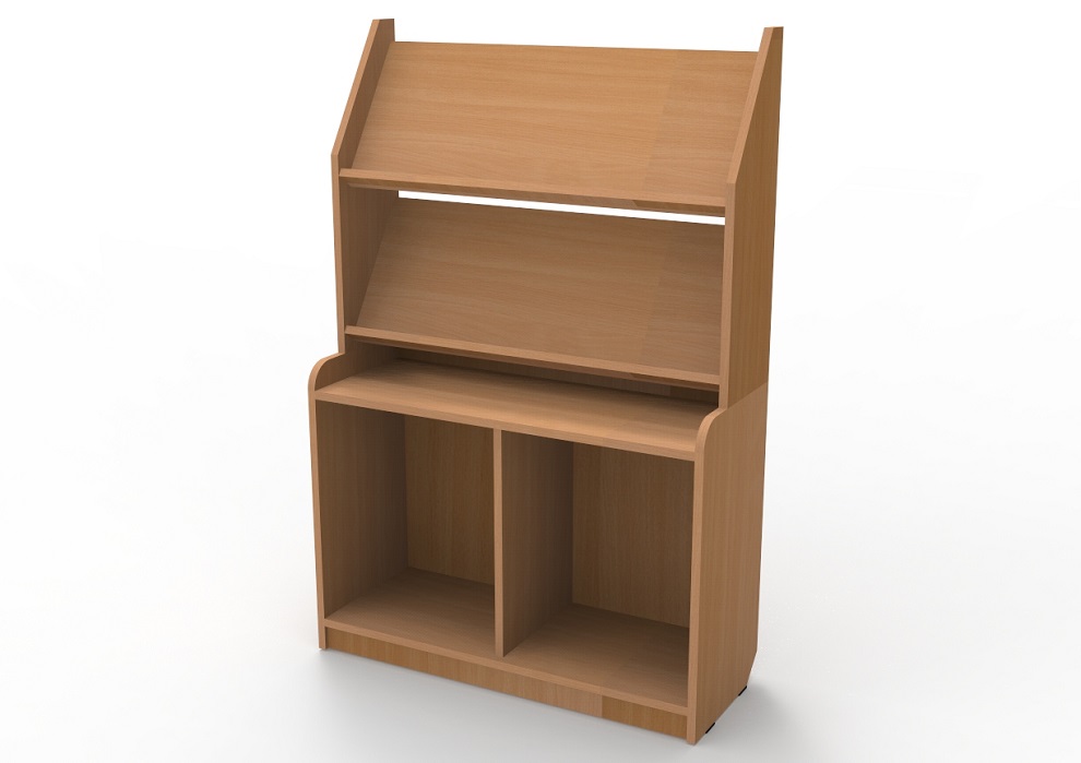 Витрина книжная 1-но сторонняя 2 полки (без дверок), 800х300х1200мм